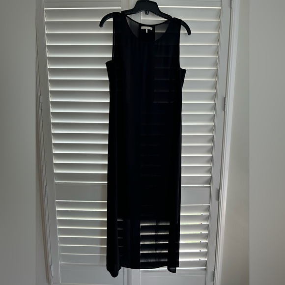 Oak + Fort Sheer Black High Low Sleeveless Dress - Size Small - Picture 6 of 8